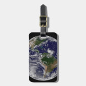 Étiquette À Bagage Terre Pleine Avec Tempêtes Tropicales Dans L'Atlan (Devant Vertical)