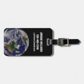Étiquette À Bagage Terre Pleine Avec Tempêtes Tropicales Dans L'Atlan (Devant horizontal)