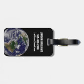 Étiquette À Bagage Terre Pleine Avec Tempêtes Tropicales Dans L'Atlan (Dos horizontal)