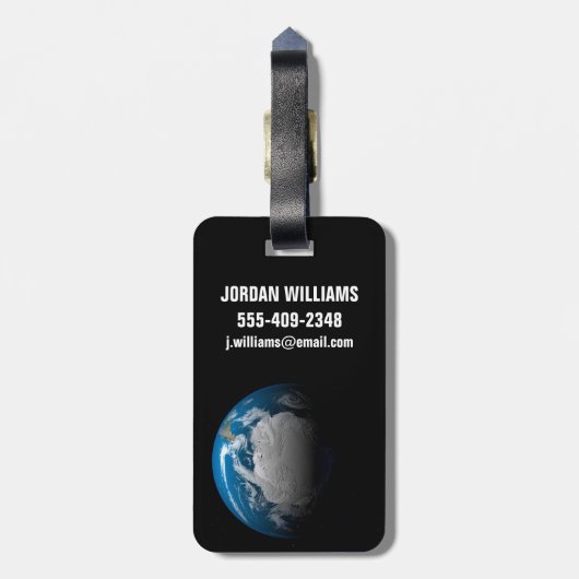 Étiquette À Bagage Terre Pleine Montrant Des Nuages Simulés Sur L'Ant (Dos Vertical)