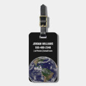 Étiquette À Bagage Terre Pleine Montrant Divers Systèmes De Tempête T (Devant Vertical)