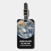 Étiquette À Bagage Terre Pleine Montrant L'Hémisphère Est. (Devant Vertical)