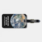 Étiquette À Bagage Terre Pleine Montrant L'Hémisphère Est. (Dos horizontal)