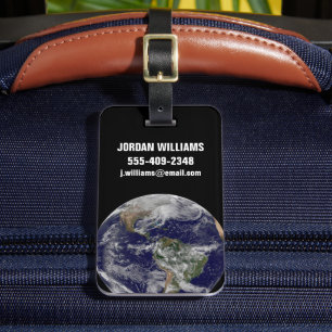 Étiquette À Bagage Terre Pleine Montrant Une Puissante Tempête D'Hive