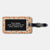 Étiquette À Bagage Terre tachetée rouge sur le plancher forestier Bla (Dos horizontal)