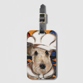 ÉTIQUETTE À BAGAGE  TERRIER AIREDALE        (Devant Vertical)