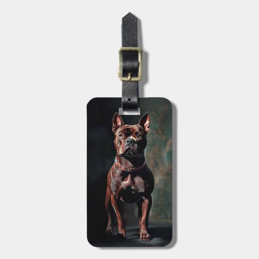 Étiquette À Bagage Terrier américain (Devant Vertical)