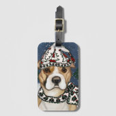 ÉTIQUETTE À BAGAGE TERRIER AMÉRICAIN DU STAFFORDSHIRE (Devant Vertical)