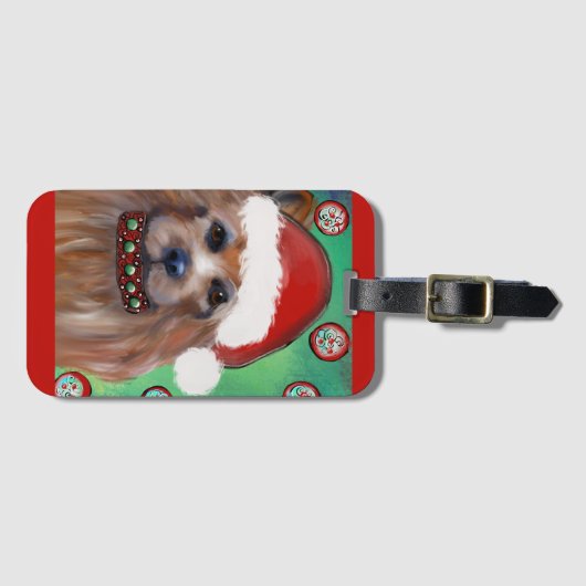 ÉTIQUETTE À BAGAGE TERRIER AUSTRALIEN (Devant Horizontal)