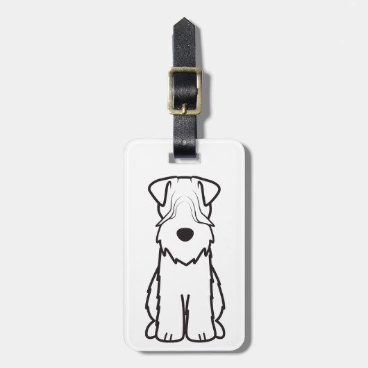 Étiquette À Bagage Terrier blond comme les blés doucement enduit (Devant Vertical)