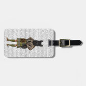 Étiquette À Bagage Terrier écossais à Kilt (Devant horizontal)