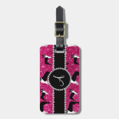 Étiquette À Bagage Terriers au néon de Boston de parties (Devant Vertical)