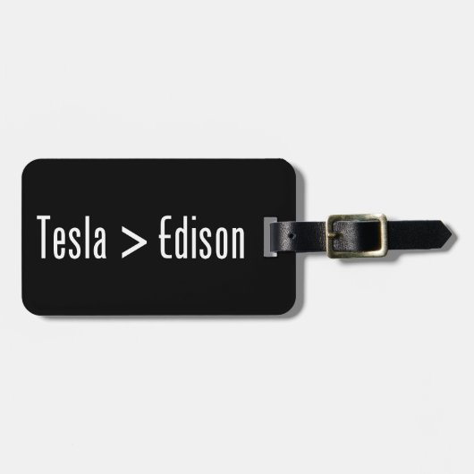 Étiquette À Bagage Tesla > Edison (Devant horizontal)
