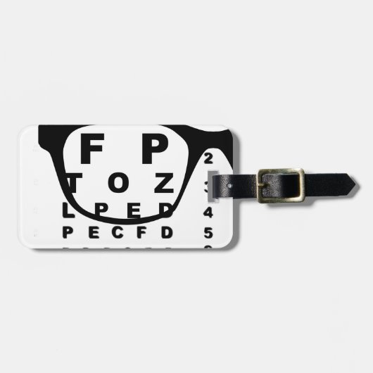 Étiquette À Bagage Test de l'oeil bleu (Devant horizontal)