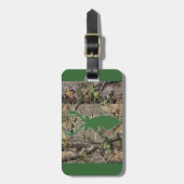 Étiquette À Bagage Tête de cerfs communs de vert de camo de région (Devant Vertical)