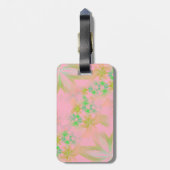 Étiquette À Bagage Tête de cheval sur l'arrière - plan floral, (Dos Vertical)