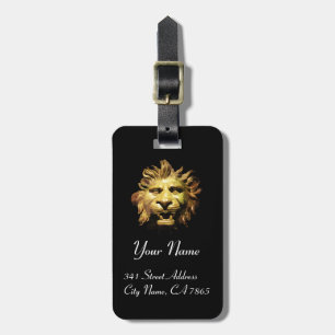 Étiquette À Bagage TÊTE DE LION EN BRONZE Figure de proue antique nav