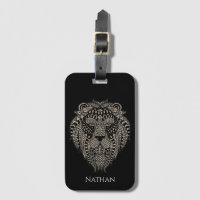 Tête de lion métallique tribale personnalisée Cool
