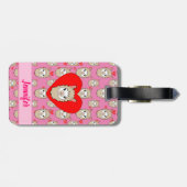 Étiquette À Bagage Tête De Llama Cute Et Coeurs Rouges Arrière - plan (Dos horizontal)