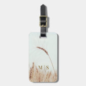 Étiquette À Bagage Tête Monographique De Blé D'Or Sur Lumière (Devant Vertical)