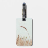 Étiquette À Bagage Tête Monographique De Blé D'Or Sur Lumière (Dos Vertical)