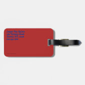 Étiquette À Bagage Têtes et Tails Ginger Chat Motif de Noël (Dos horizontal)