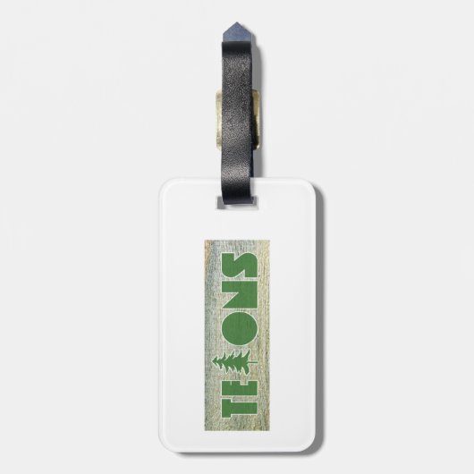 Étiquette À Bagage Tétons (Dos Vertical)