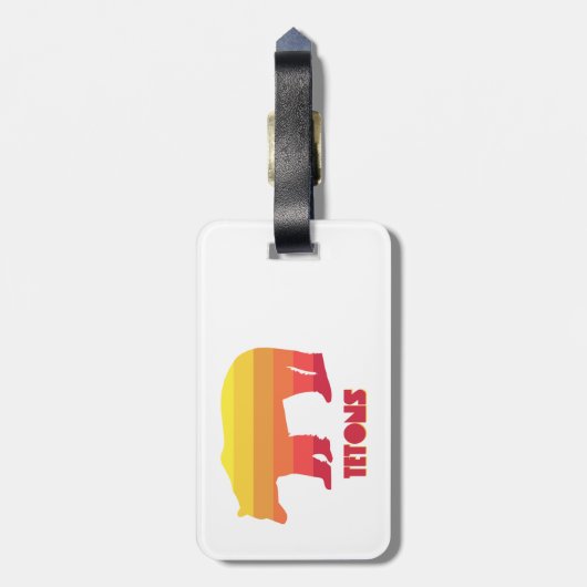 Étiquette À Bagage Tétons Ours (Dos Vertical)