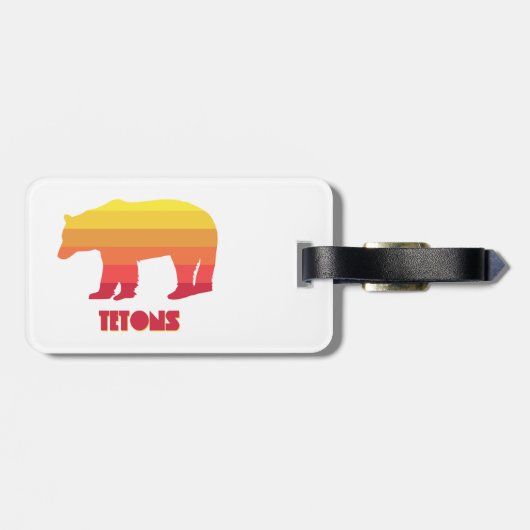 Étiquette À Bagage Tétons Ours (Dos horizontal)