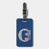 Étiquette À Bagage Tétons Ours rétro (Devant Vertical)