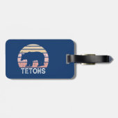 Étiquette À Bagage Tétons Ours rétro (Dos horizontal)