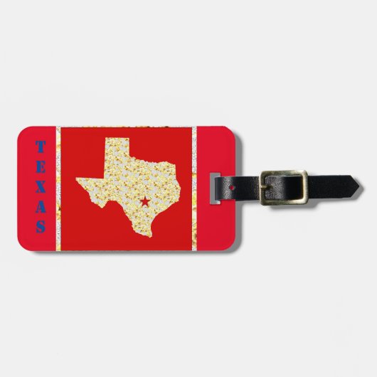 ÉTIQUETTE À BAGAGE TEXAS (Devant horizontal)