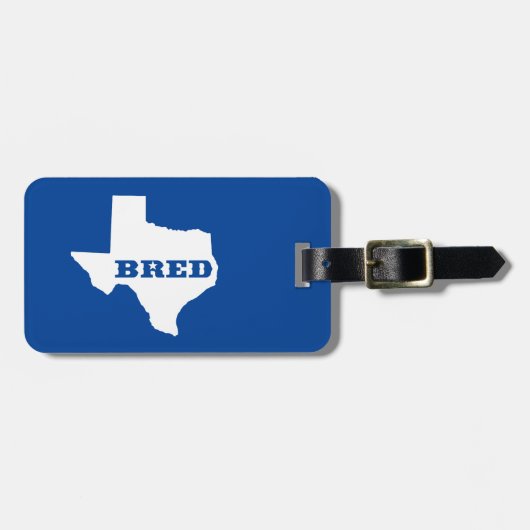Étiquette À Bagage Texas Bred (Devant horizontal)