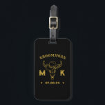 Étiquette À Bagage Texas Cowboy Monogramme Meilleur homme Groomsmen<br><div class="desc">Cadeaux personnalisés pour les groomsmen et le meilleur homme avec le vieux cowboy occidental. Décoré de casquette de cowboy avec police vintage occidentale. Le texte et la couleur sont modifiables à l'aide de l'outil de conception pour s'adapter à votre occasion. Obtenez ce cadeau de personnaliser pour les mariages, les célibataires,...</div>