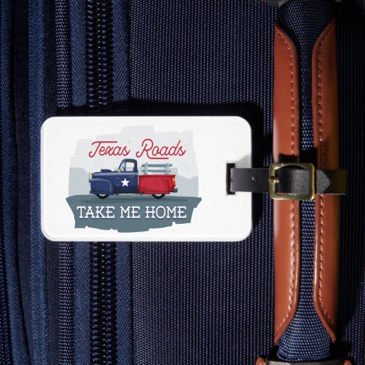 Étiquette À Bagage Texas Roads, ramenez-moi chez moi (Insitu Rectoal 4)