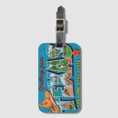 Étiquette À Bagage Texas vintage (Devant Vertical)