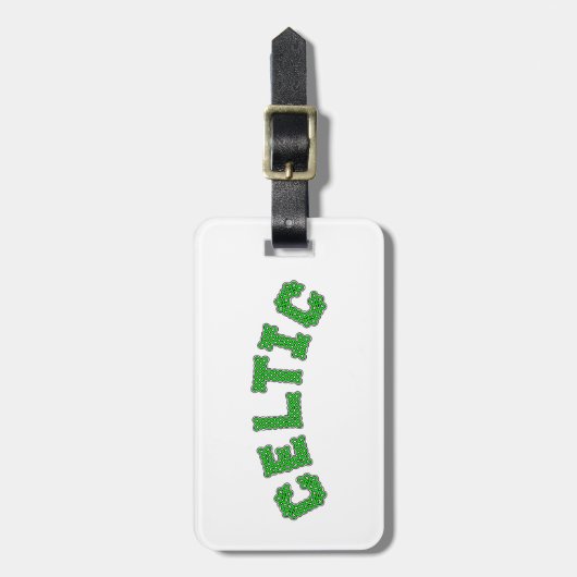 Étiquette À Bagage Texte celtique (Devant Vertical)