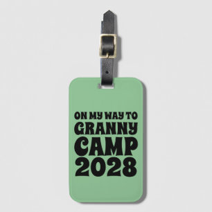 Étiquette À Bagage Texte du camp de Granny