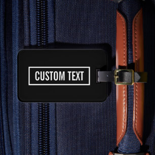 Étiquette À Bagage Texte éditable moderne en cadre de style de logo b