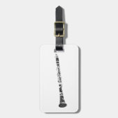 Étiquette À Bagage Texte noir en forme de mot Clarinet (Devant Vertical)
