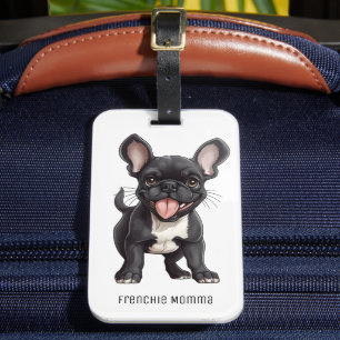 Étiquette À Bagage Texte personnalisé, chiot français