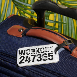Étiquette À Bagage Texte usé et rayé Workout 247365 rustique
