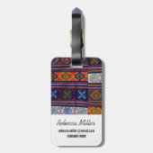 Étiquette À Bagage Textile bhoutanais (Dos Vertical)