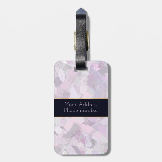 Étiquette À Bagage Texture abstraite de courses de brosse (Dos Vertical)