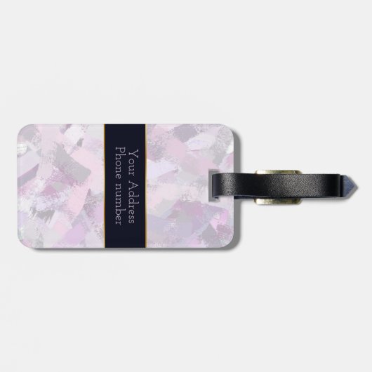 Étiquette À Bagage Texture abstraite de courses de brosse (Dos horizontal)