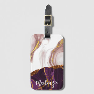 Étiquette À Bagage Texture Abstraite de marbre