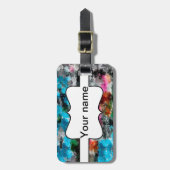 Étiquette À Bagage Texture colorée (Devant Vertical)