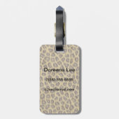 Étiquette À Bagage Texture de fourrure (Dos Vertical)