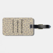 Étiquette À Bagage Texture de fourrure (Dos horizontal)