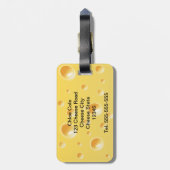 Étiquette À Bagage Texture de fromage suisse jaune (Dos Vertical)